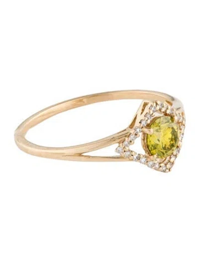 Pre-owned Ring 14k Diamond Cocktail  In Multi