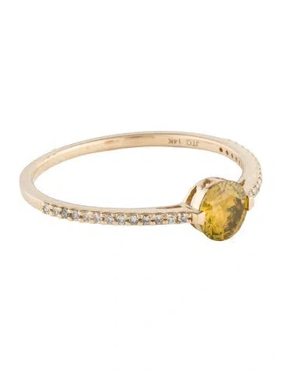 Pre-owned Ring 14k Diamond Cocktail  In Multi