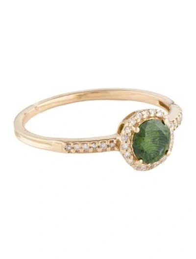 Pre-owned Ring 14k Diamond Cocktail  In Multi