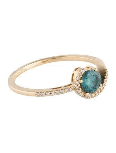 Pre-owned Ring 14k Diamond Cocktail  In Multi