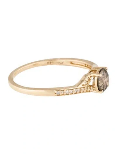 Pre-owned Ring 14k Diamond Cocktail  In Multi