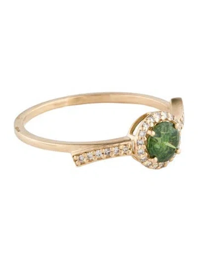 Pre-owned Ring 14k Diamond Cocktail  In Multi
