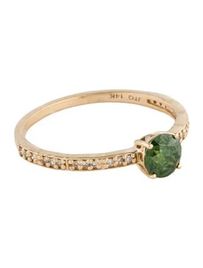 Pre-owned Ring 14k Diamond Cocktail  In Multi
