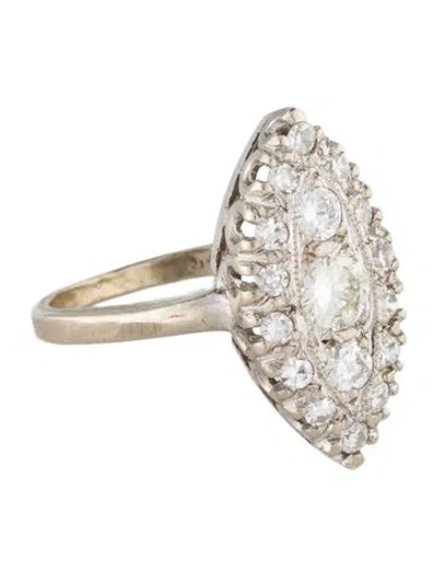 Pre-owned Ring 14k Diamond Cocktail  In Multi
