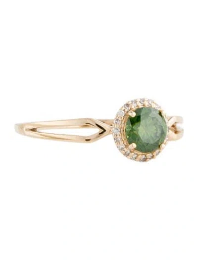 Pre-owned Ring 14k Diamond Cocktail  In Multi