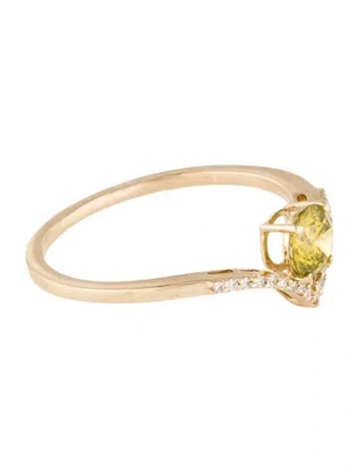 Pre-owned Ring 14k Diamond Cocktail  In Multi
