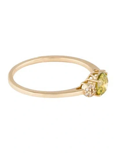 Pre-owned Ring 14k Diamond Cocktail  In Multi