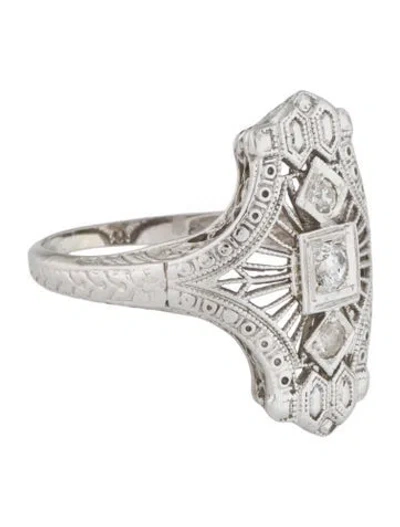 Pre-owned Ring 14k Diamond Cocktail  In Multi