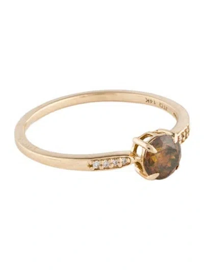 Pre-owned Ring 14k Diamond Cocktail  In Multi
