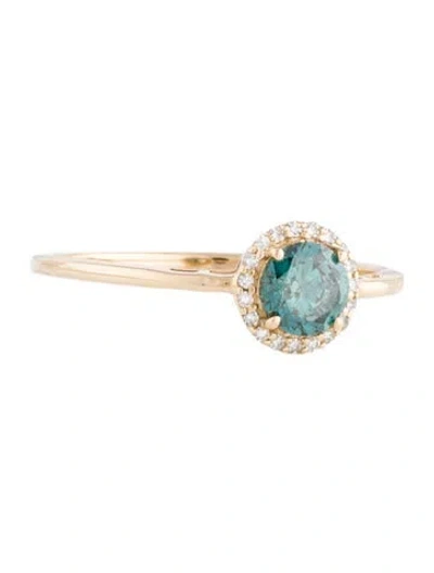 Pre-owned Ring 14k Diamond Cocktail  In Multi