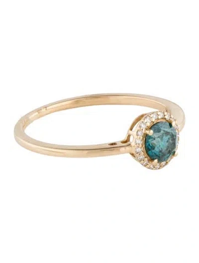 Pre-owned Ring 14k Diamond Cocktail  In Multi