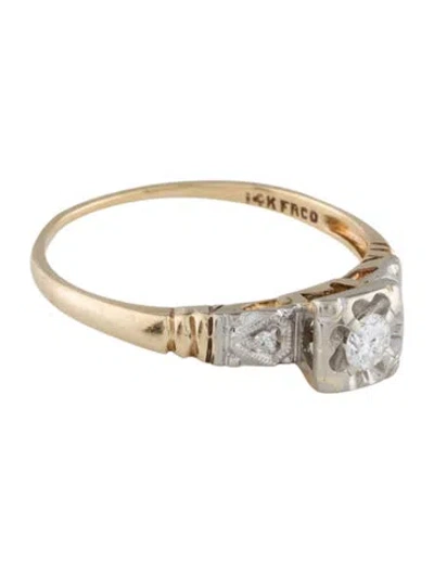 Pre-owned Ring 14k Diamond Cocktail  In Multi