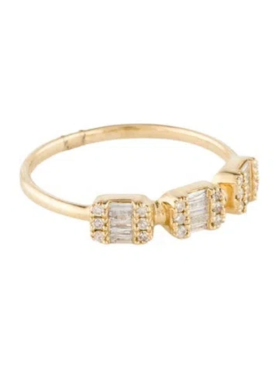 Pre-owned Ring 14k Diamond Cocktail  In Multi