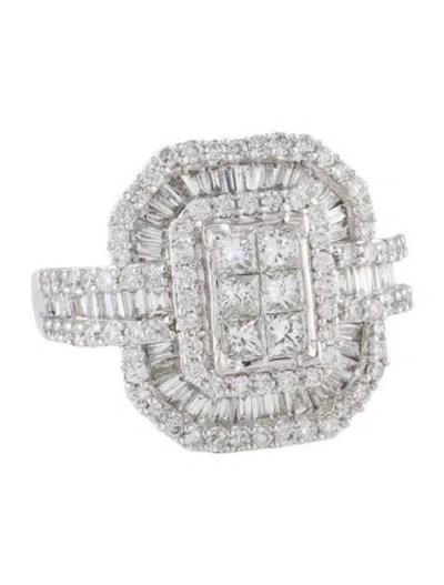 Pre-owned Ring 14k Diamond Cocktail  In Multi