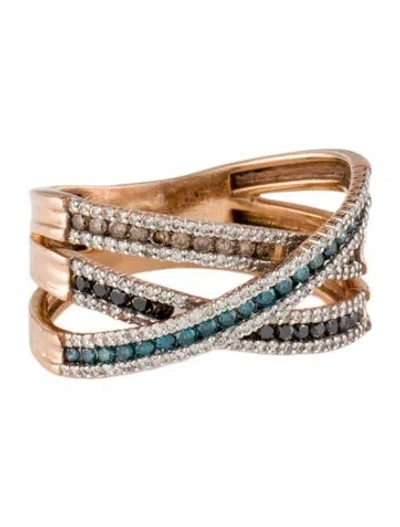 Pre-owned Ring 14k Diamond Cocktail  In Multi