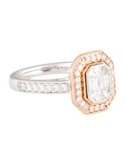 Pre-owned Ring 14k Diamond Cocktail  In Multi