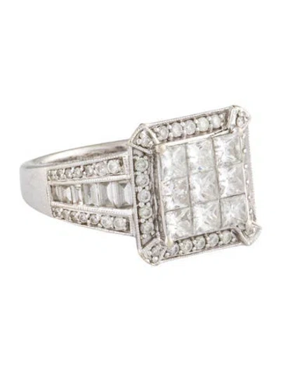 Pre-owned Ring 14k Diamond Cocktail  In Multi