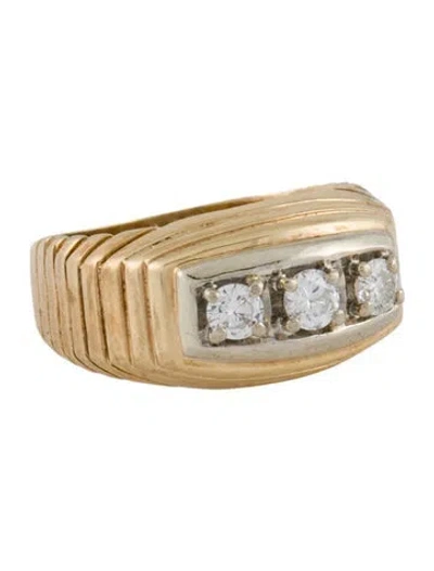 Pre-owned Ring 14k Diamond Cocktail  In Multi