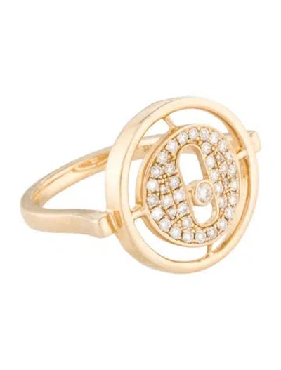 Pre-owned Ring 14k Diamond Cocktail  In Multi