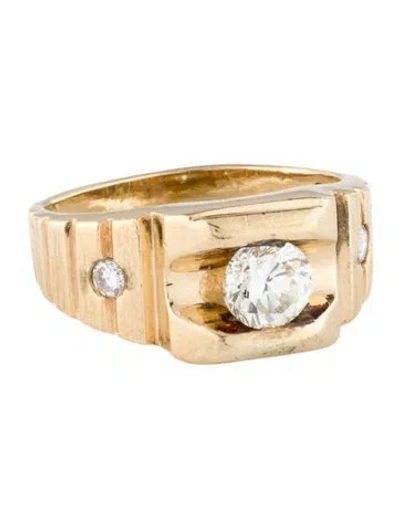 Pre-owned Ring 14k Diamond Cocktail  In Multi