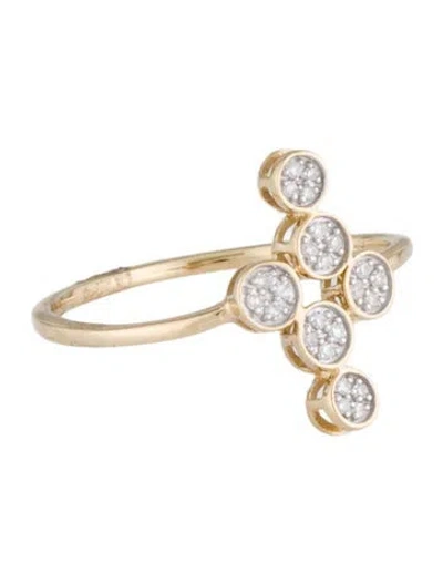 Pre-owned Ring 14k Diamond Cocktail  In Multi