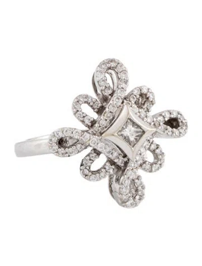 Pre-owned Ring 14k Diamond Cocktail  In Multi
