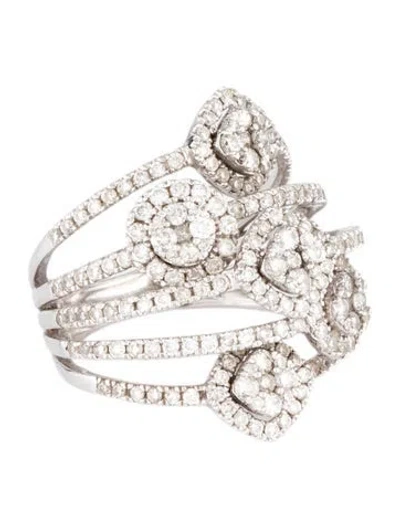 Pre-owned Ring 14k Diamond Cocktail  In Multicolor