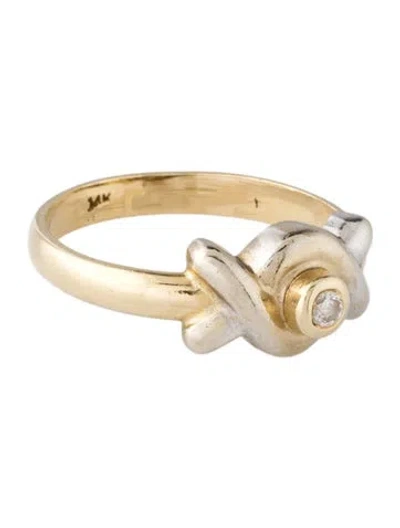 Pre-owned Ring 14k Diamond Cocktail  In Multicolor