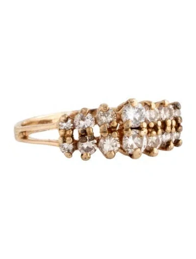 Pre-owned Ring 14k Diamond Cocktail  In Multicolor