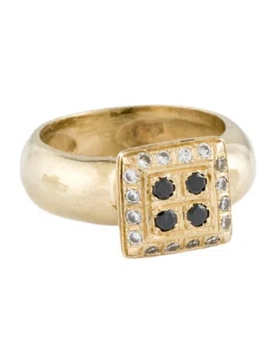 Pre-owned Ring 14k Diamond Cocktail  In Multicolor