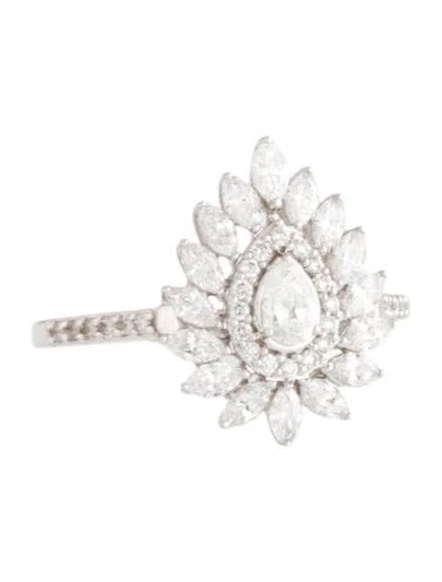 Pre-owned Ring 14k Diamond Cocktail  In Multicolor