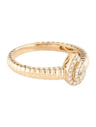 Pre-owned Ring 14k Diamond Cocktail  In Multicolor