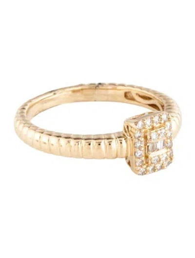 Pre-owned Ring 14k Diamond Cocktail  In Multicolor