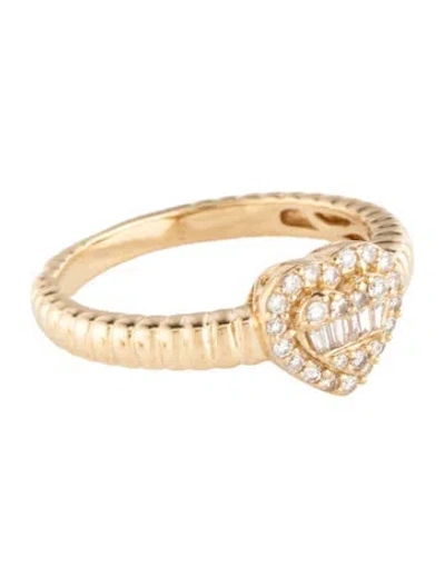 Pre-owned Ring 14k Diamond Cocktail  In Multicolor