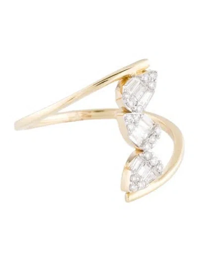 Pre-owned Ring 14k Diamond Cocktail  In Multicolor