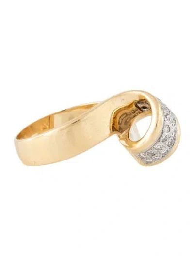 Pre-owned Ring 14k Diamond Cocktail  In Multicolor
