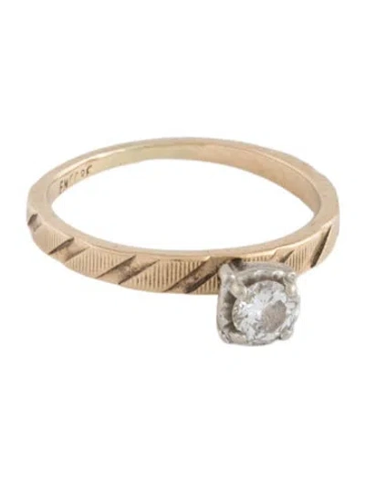 Pre-owned Ring 14k Diamond Cocktail  In Multicolor