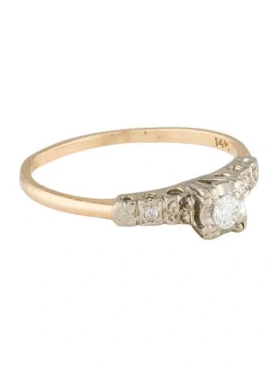 Pre-owned Ring 14k Diamond Cocktail  In Multicolor