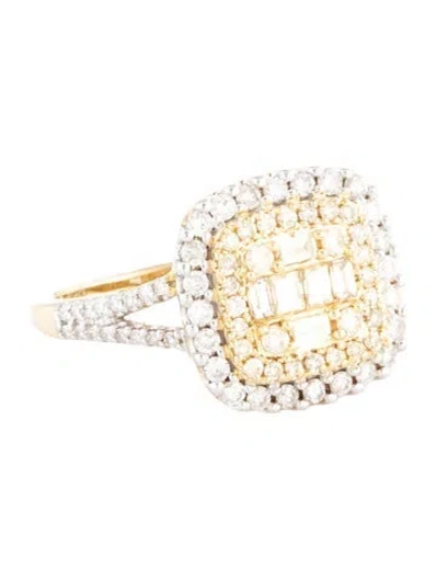 Pre-owned Ring 14k Diamond Cocktail  In Multicolor