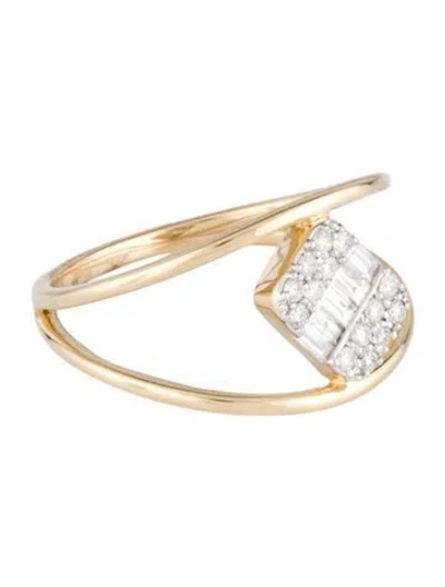 Pre-owned Ring 14k Diamond Cocktail  In Multicolor