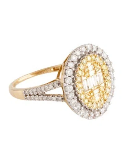 Pre-owned Ring 14k Diamond Cocktail  In Multicolor