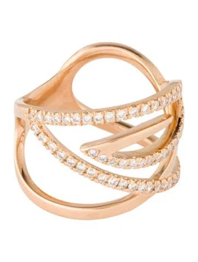 Pre-owned Ring 14k Diamond Cocktail  In Multicolor