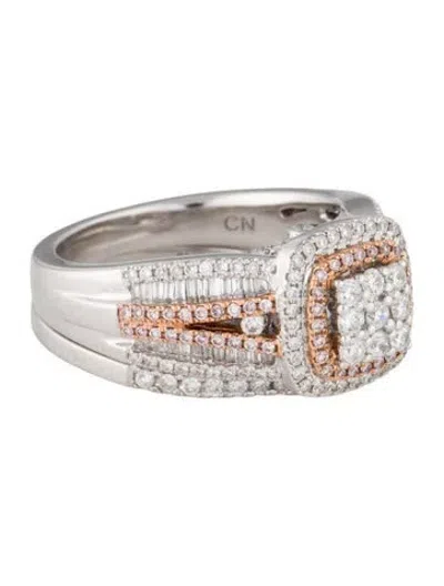 Pre-owned Ring 14k Diamond Cocktail  Set In Multi