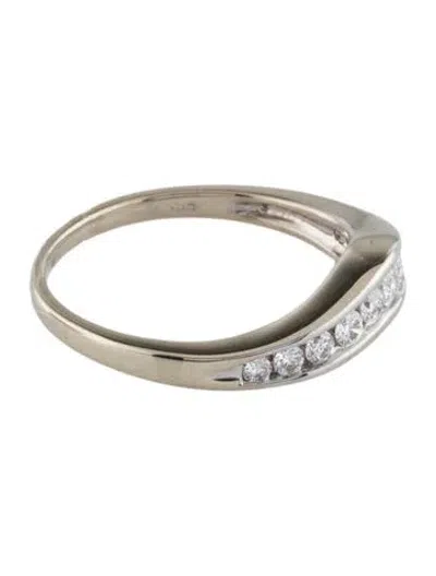 Pre-owned Ring 14k Diamond Concave Band In Multi