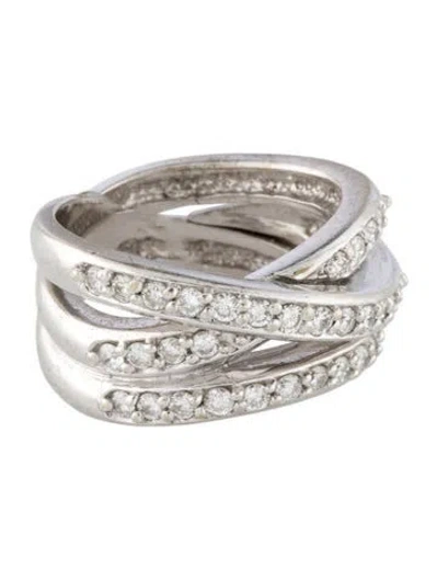 Pre-owned Ring 14k Diamond Crossover  In Multi