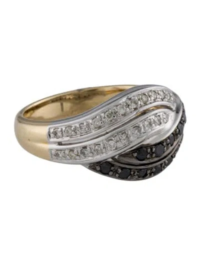Pre-owned Ring 14k Diamond Crossover  In Multi