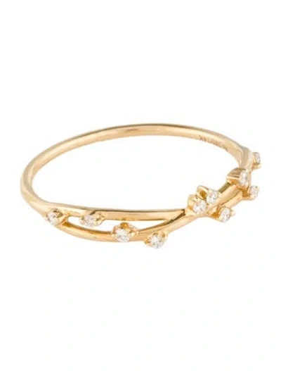 Pre-owned Ring 14k Diamond Crossover  In Multi