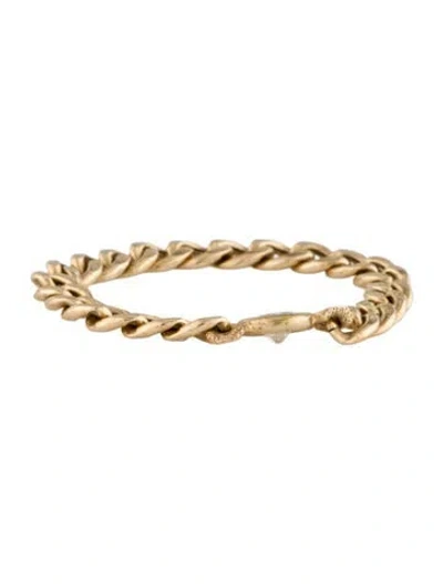 Pre-owned Ring 14k Diamond Curb Chain  In Multicolor