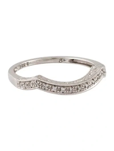 Pre-owned Ring 14k Diamond Curve Band In Multi
