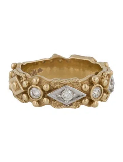 Pre-owned Ring 14k Diamond Decorative Band In Multi